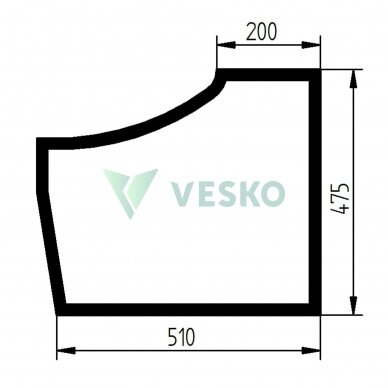 Stiklas Yanmar Ekskavatoriaus Durų Apatinis 172A5969170