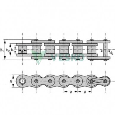 Grandinė KE5838 Rexnord 1