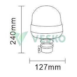 LED Švyturėlis 48W, 9-30V, R10, R65, 16 LED x 3W 1