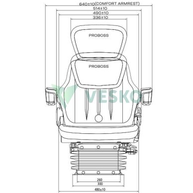 Pneumatinė Sėdynė AS2480 PROBOSS 1