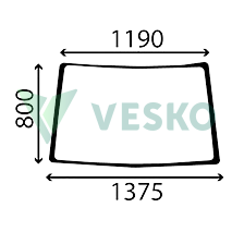 Priekinis Stiklas Gaubtas R114807 John Deere