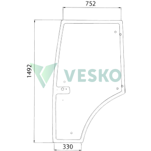 Šoninis Kairės Pusės Durų Stiklas 7700073324 Claas