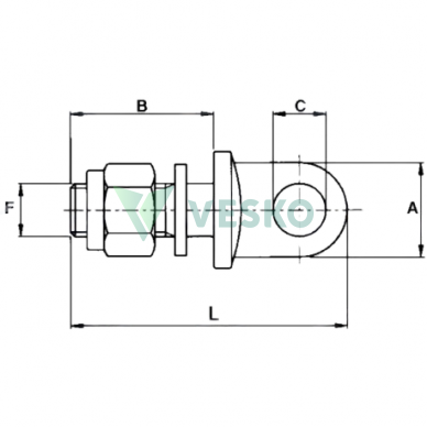 Stabilizatoriaus Varžtas 20x2.5 mm 1