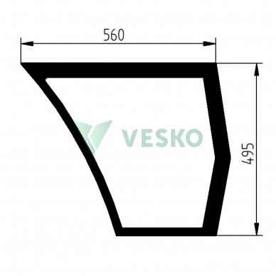 Stiklas Yanmar Apatinis D.P. 172A5968580 Tonuotas