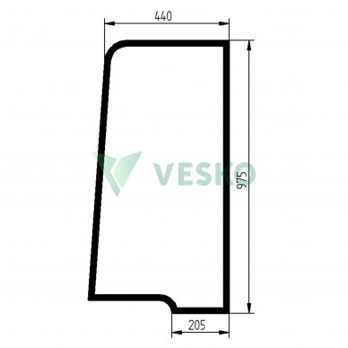 Stiklas Yanmar Durelių Viršutinė Dalis 172A5969160