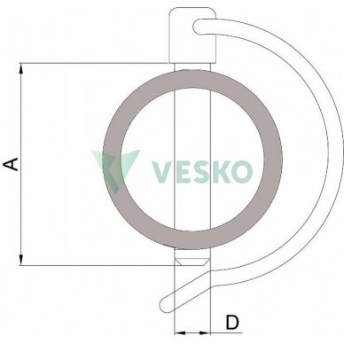 Vamzdžio Kaištis 8x60 mm 1